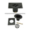 Aluminum 3-Piece Gutter Adapter Kit with Brass Bolt for Rain Chain Installation, Large, Black Powder Coated